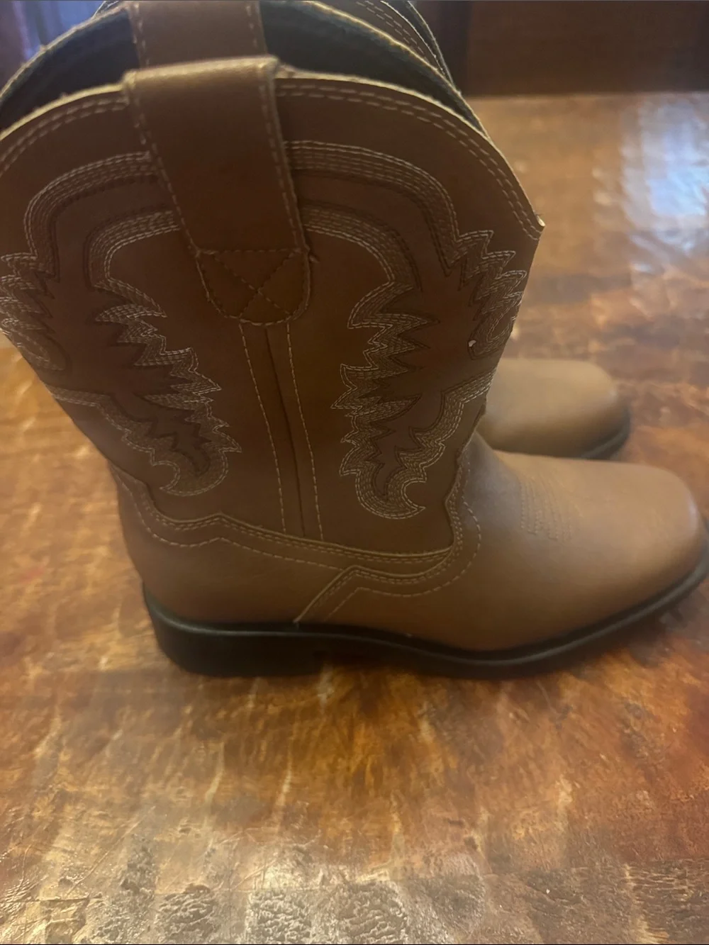 Dream Pairs Brown Kids Cowboy Boots